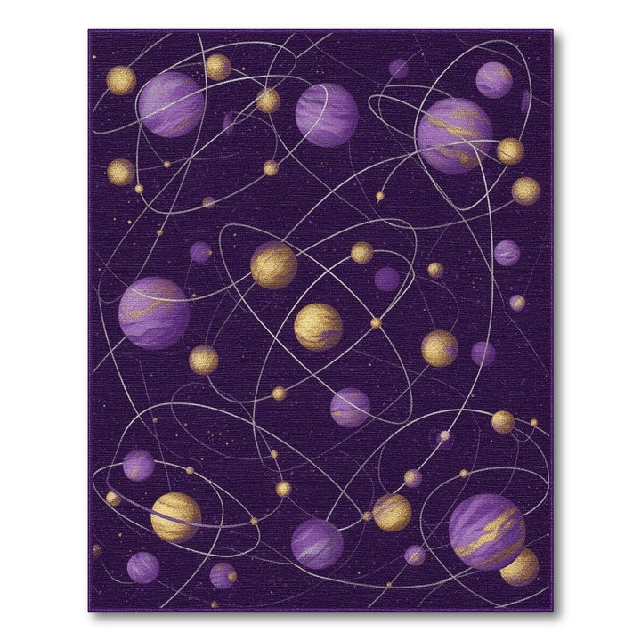 Abstract Area Purple Celestial Orbit Area Rug