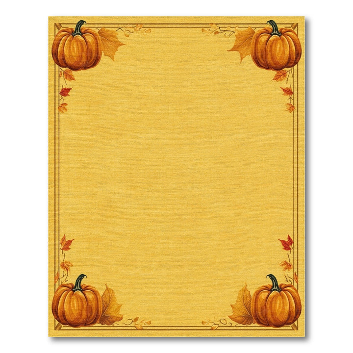 Autumn Pumpkin Yellow Area Rug