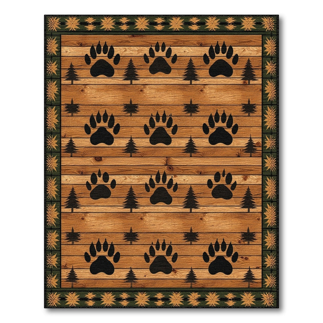 Bear Paw Rustic Area Rug