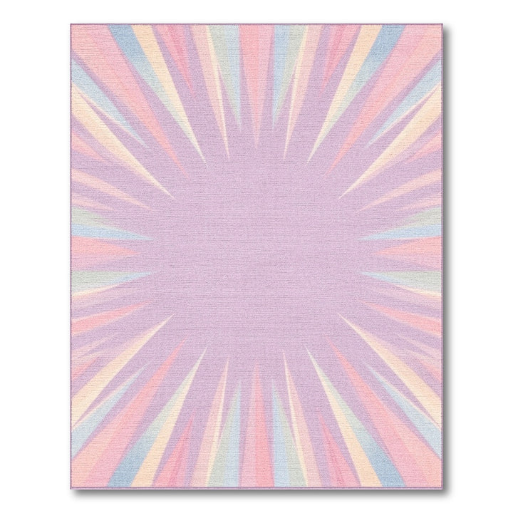 Pastel Starburst Washable Area Rug