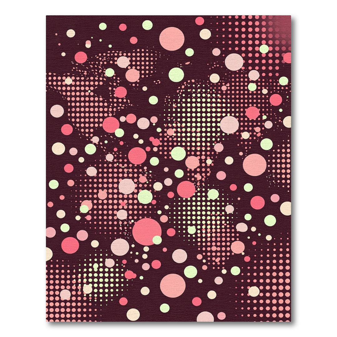 Pink And Cream Dotty Circles Rug