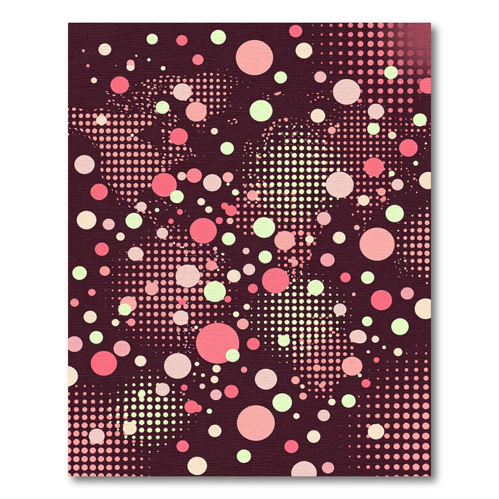 Pink And Cream Dotty Circles Rug