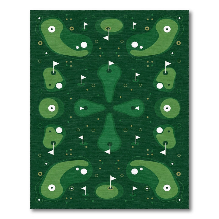 Green Golf Greens Abstract Area Rug