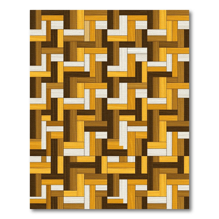 Wood Plank Parquet Art Rug