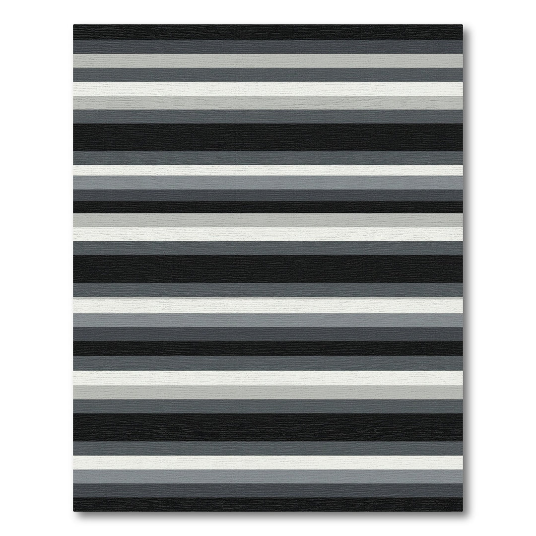 Monochromatic Horizontal Striped Arrangement Rug