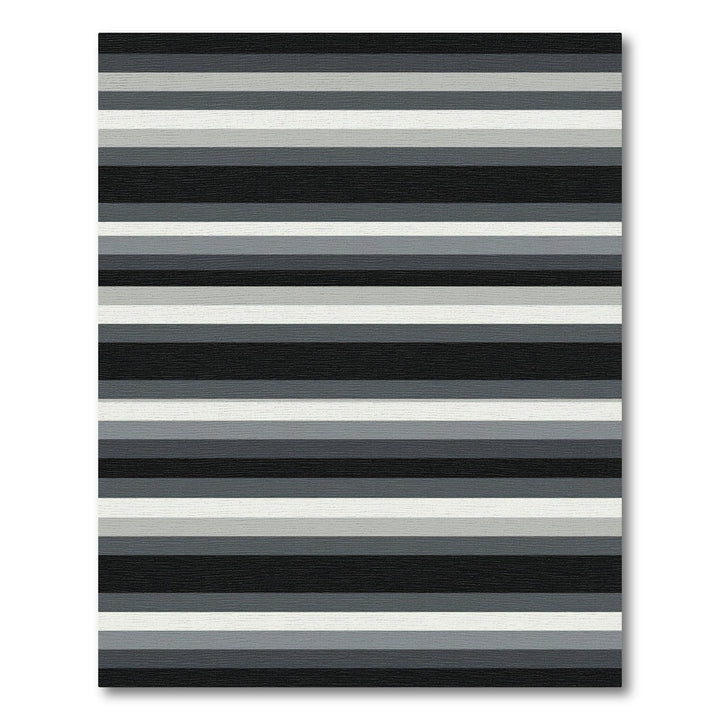 Monochromatic Horizontal Striped Arrangement Rug