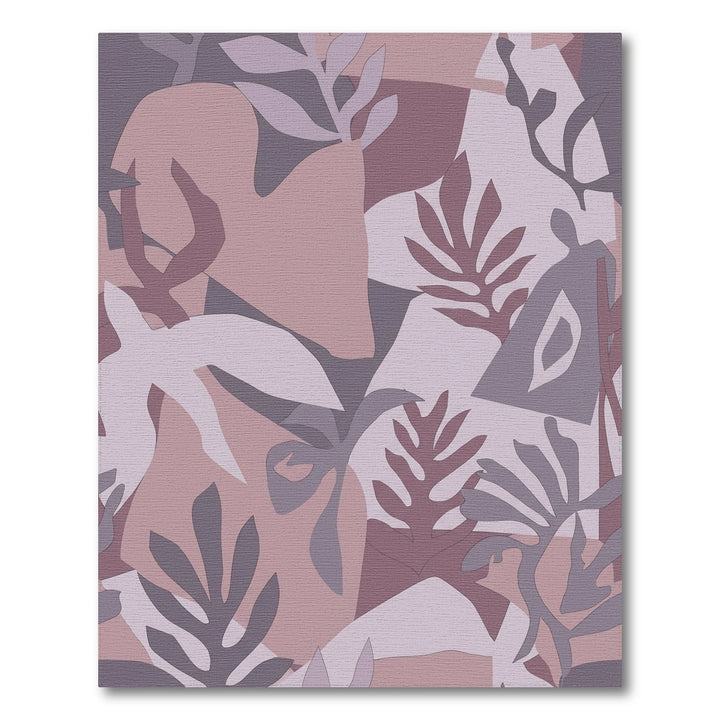 Muted Tones Botanical Cutout Arrangement Rug