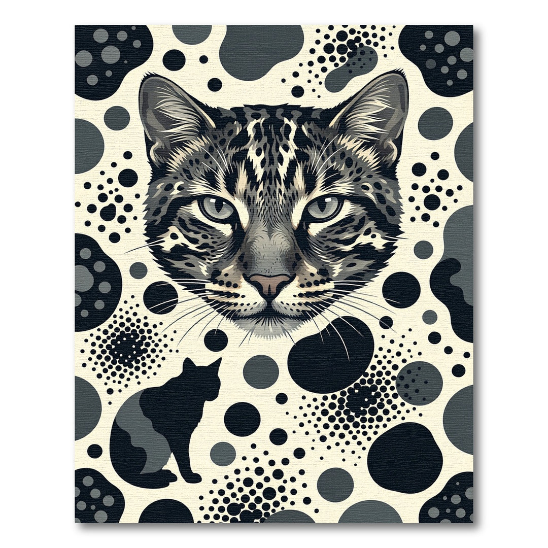Monochromatic Feline Spots Rug
