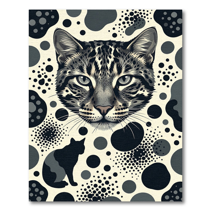 Monochromatic Feline Spots Rug