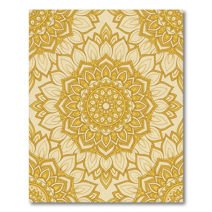 Sunburst Mandala Golden Mandala Rug