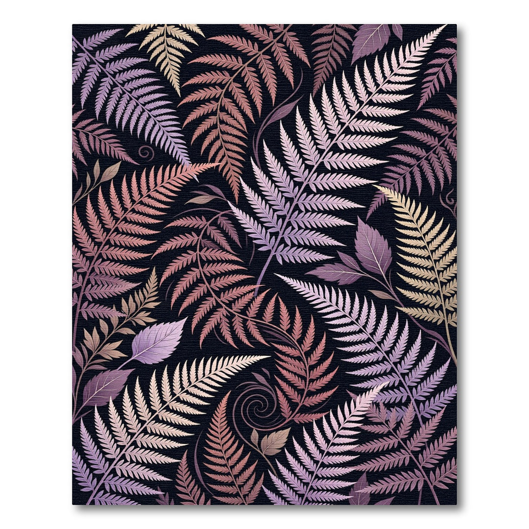Ombre Fern Foliage Seamless Pattern Rug