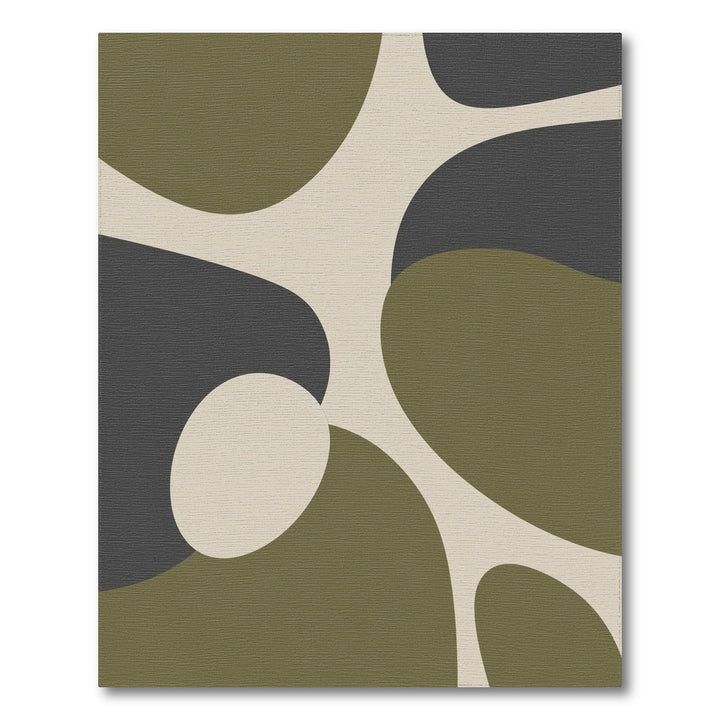 Green Organic Abstract Area Rug