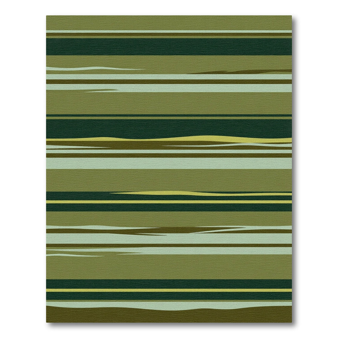 Olive Tone Organic Stripe Rug