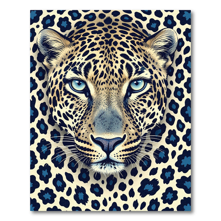 Wild Blue Eyed Leopard Spots Rug