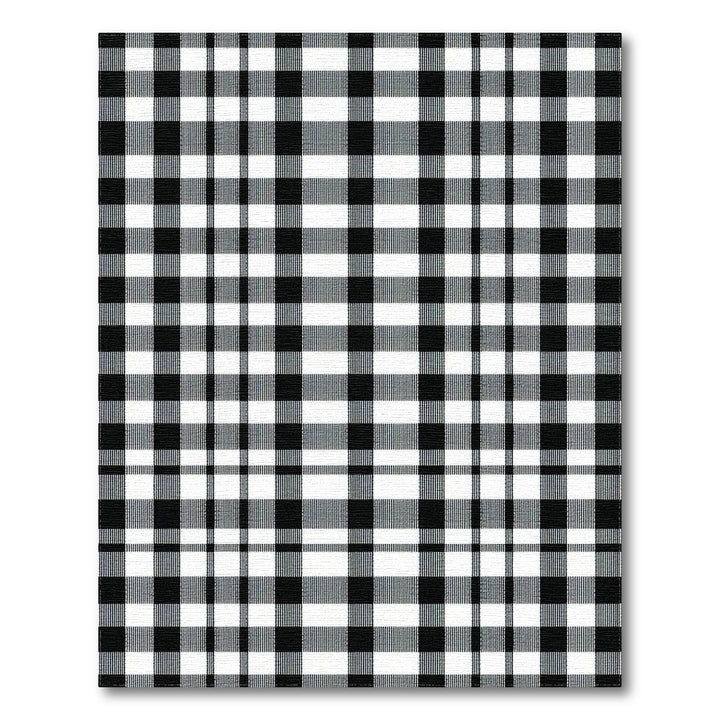 Black White Checkered Geometric Area Rug