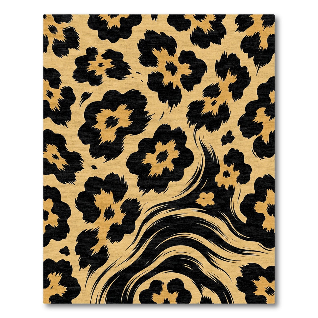 Bold Golden Leopard Spots Rug