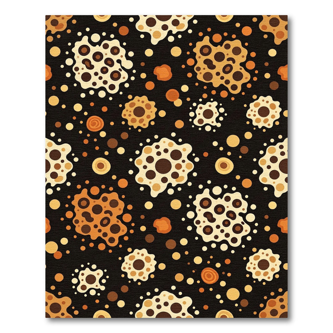 Earthy Speckled Abstract Blob Rug
