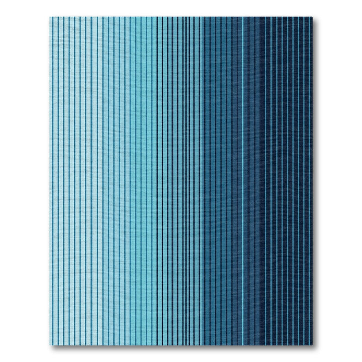 Oceanic Blue Vertical Stripe Rug