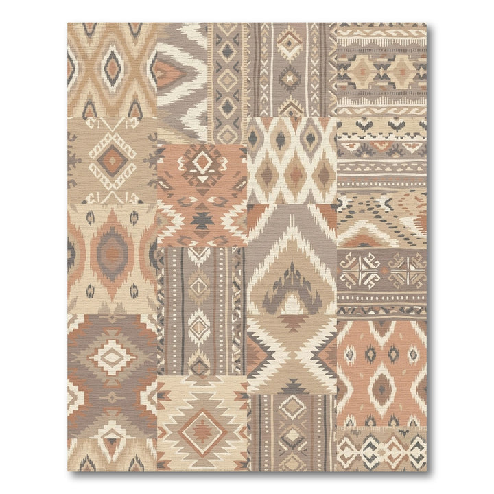 Earthy Patchwork Tribal Diamonds Rug