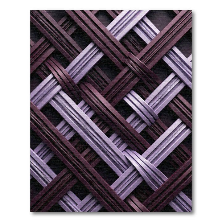 Plum Lavender Intersecting Weave Rug