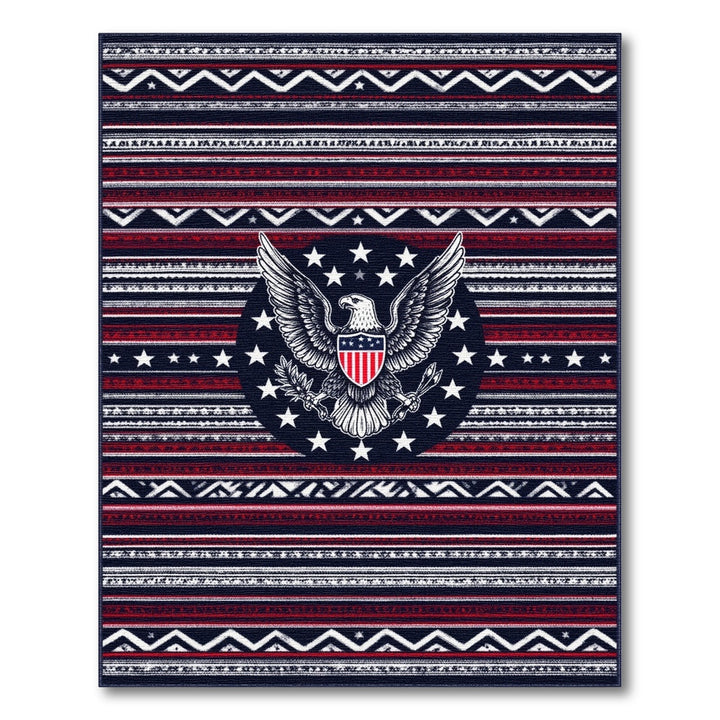 Patriotic Eagle Red White Blue Area Rug