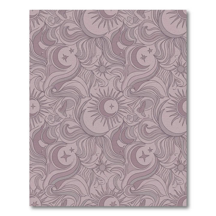 Mystical Pastel Sun Moon Swirls Rug