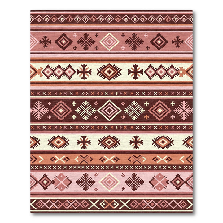Tribal Earth Tone Diamond Geometric Rug