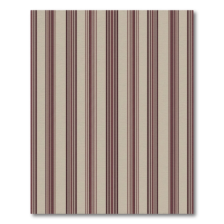 Burgundy Stripe Textured Background Rug