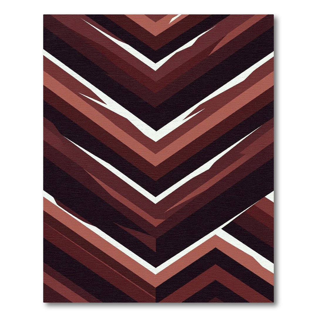 Chevron Deep Brown Wood Grain Rug