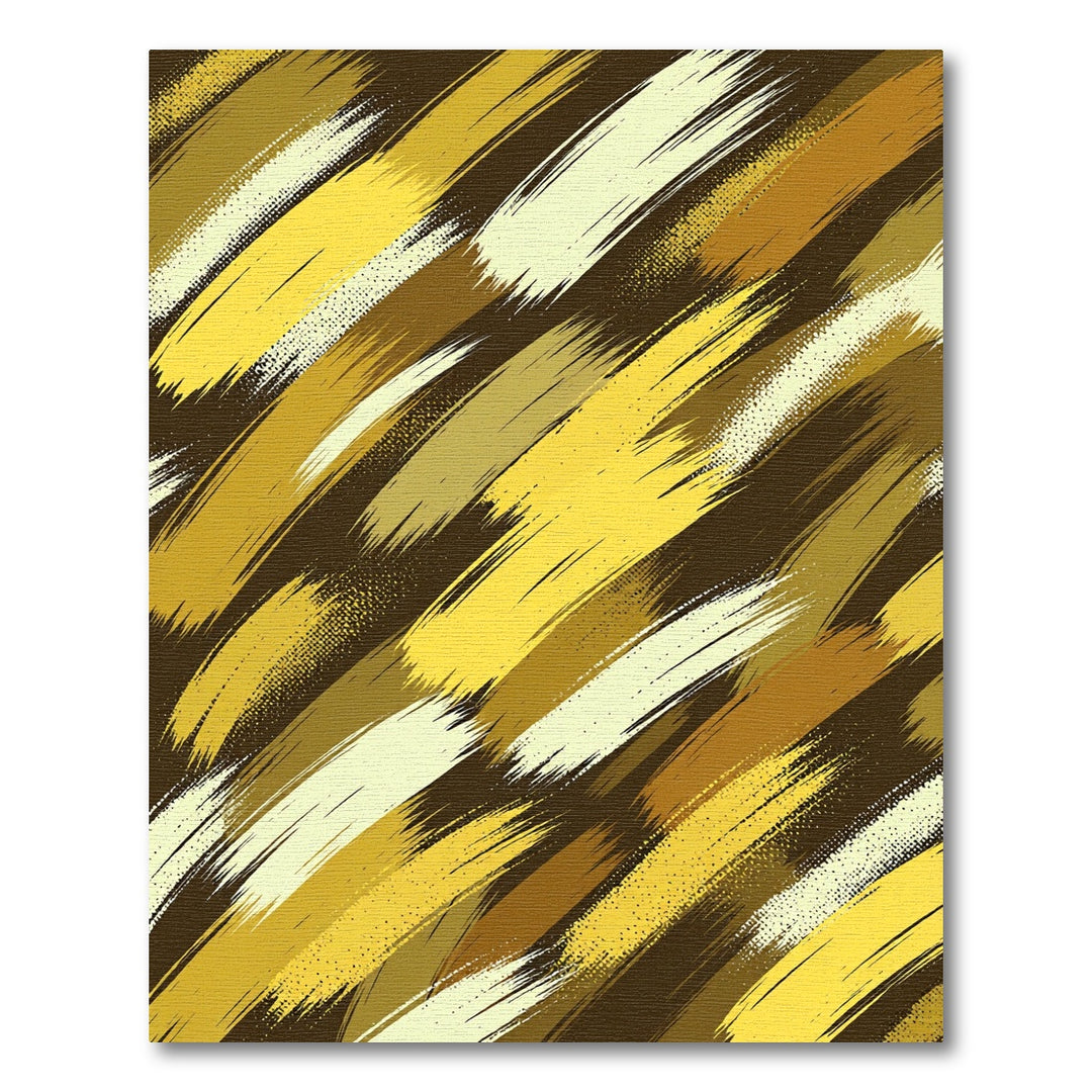 Golden Brushstroke Abstract Rug