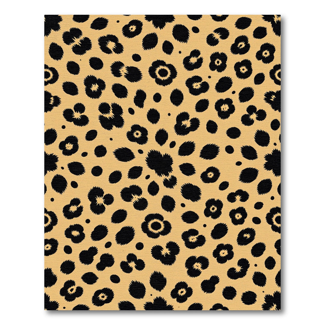 Exotic Black Leopard Spots Rug