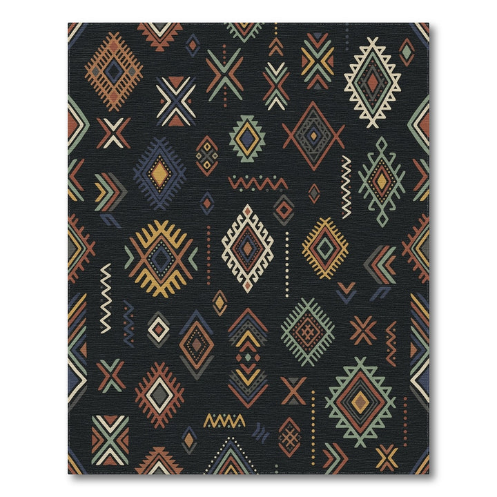 Earthy Diamond Tribal Medallion Rug