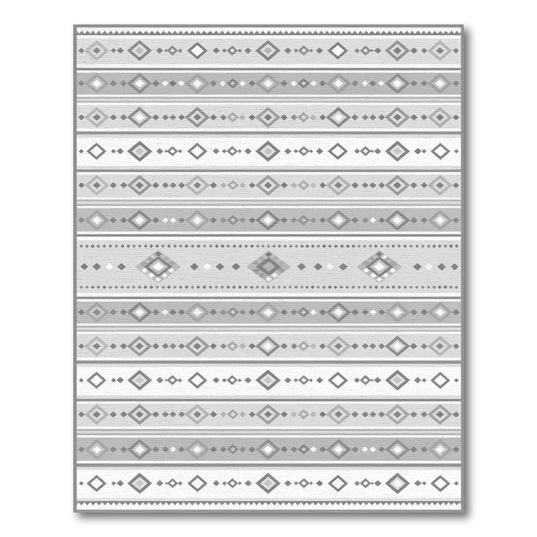Grey Geometric Diamond Area Rug
