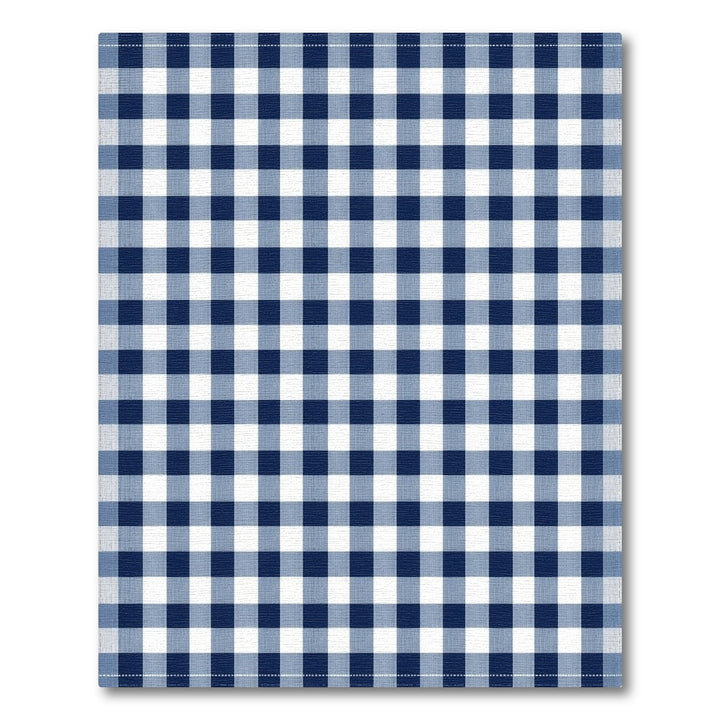 Blue and Teal Geometric Modern Navy Blue Checkered Washable Area Rug