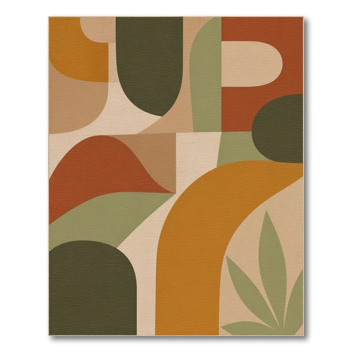 Earth Tone Abstract Area Rug