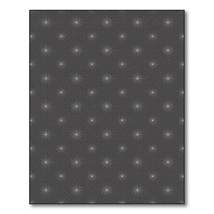 Grey Starburst Geometric Grey Area Rug