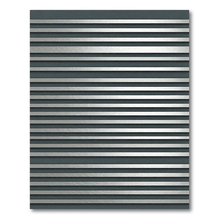 Modern Brushed Metal Horizontal Waves Rug