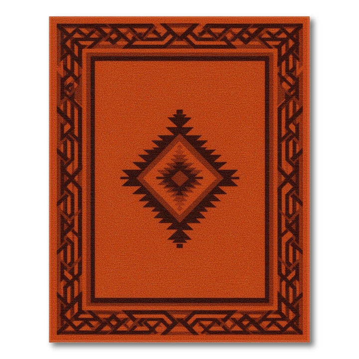Southwestern Diamond Orange Southwestern Diamond Area Rug