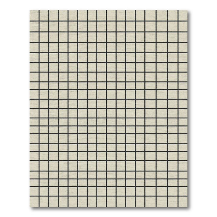 Modern Beige Black Grid Rug