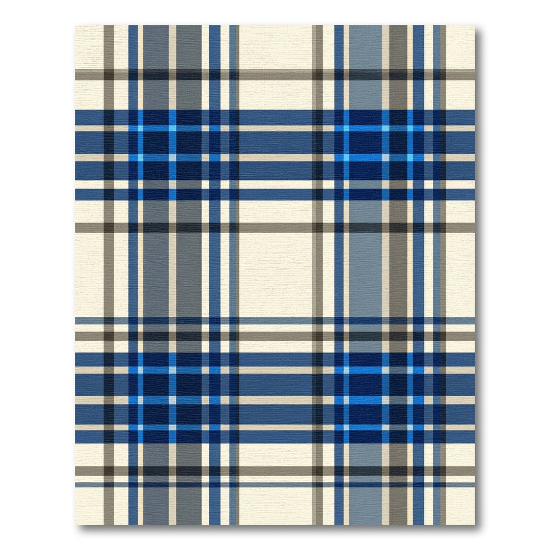 Classic Blue Tartan Grid Rug