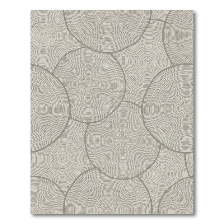 Neutral Wood Slice Circular Rug