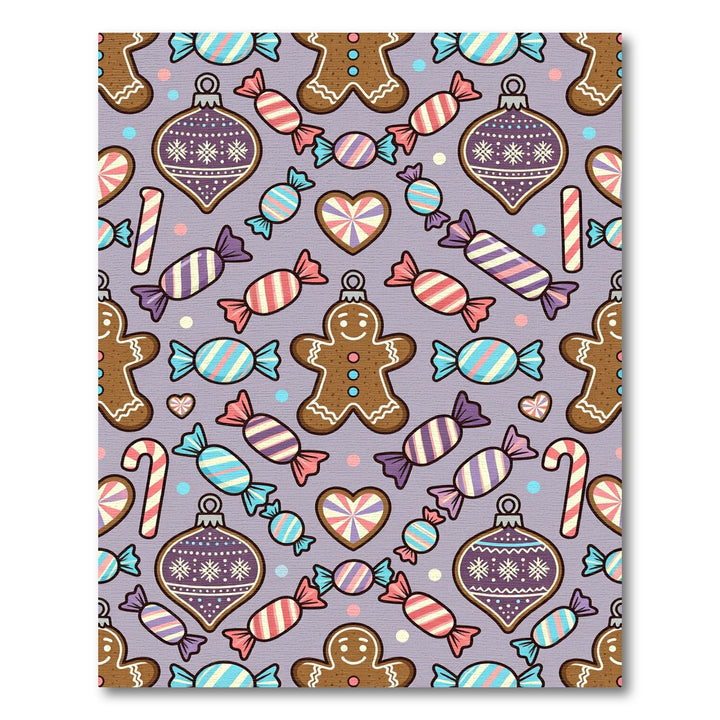 Sweet Christmas Ornaments Gingerbread Characters Rug