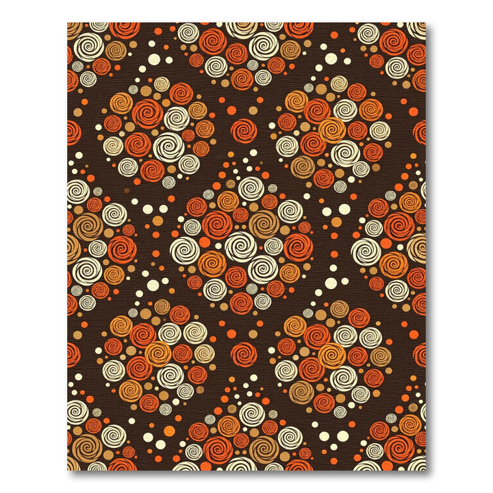 Swirling Dots Orange Cream Rug