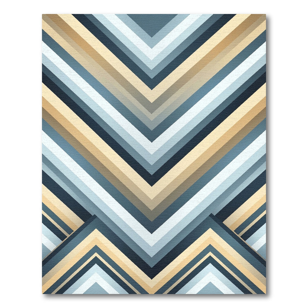 Chevron Stripes Abstract Rug