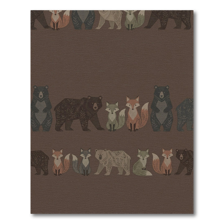 Woodland Creatures Beige Rustic Charm Rug