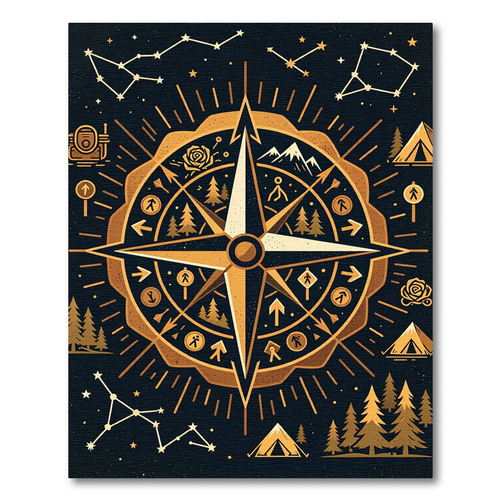 Golden Compass Constellation Camp Rug