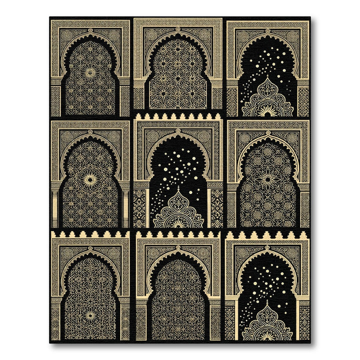 Golden Arabesque Archway Rug