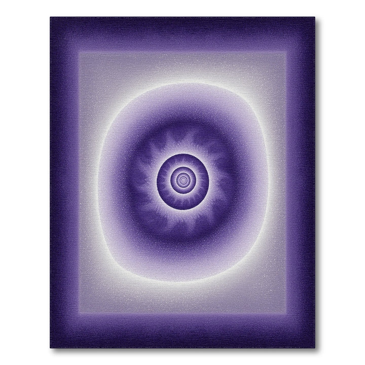 Purple Concentric Glow Area Rug