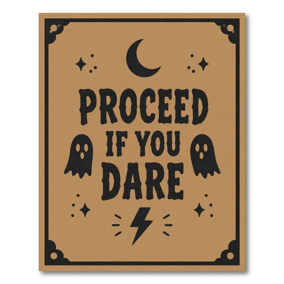 Proceed If You Dare Ghost Halloween Area Rug