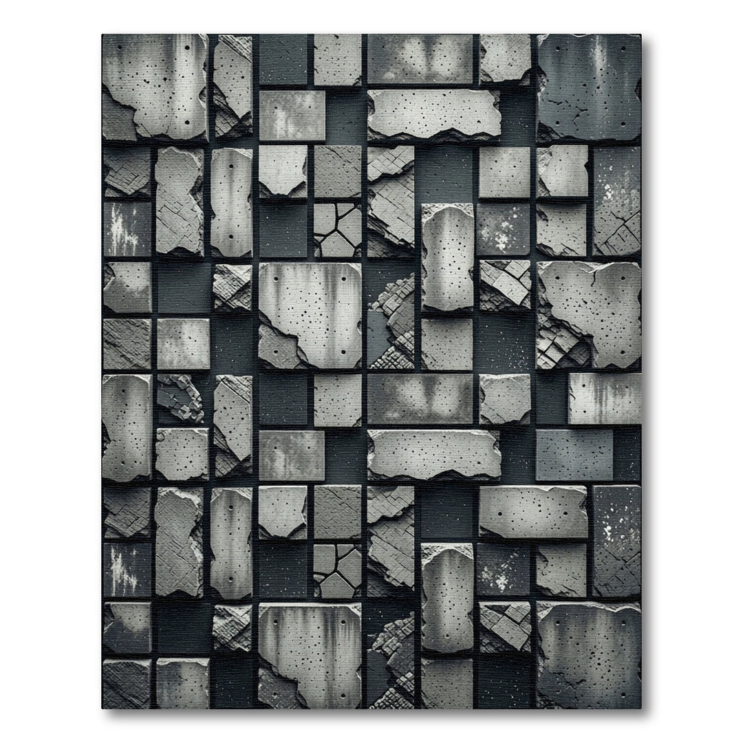 Concrete Mosaic Textured Rug